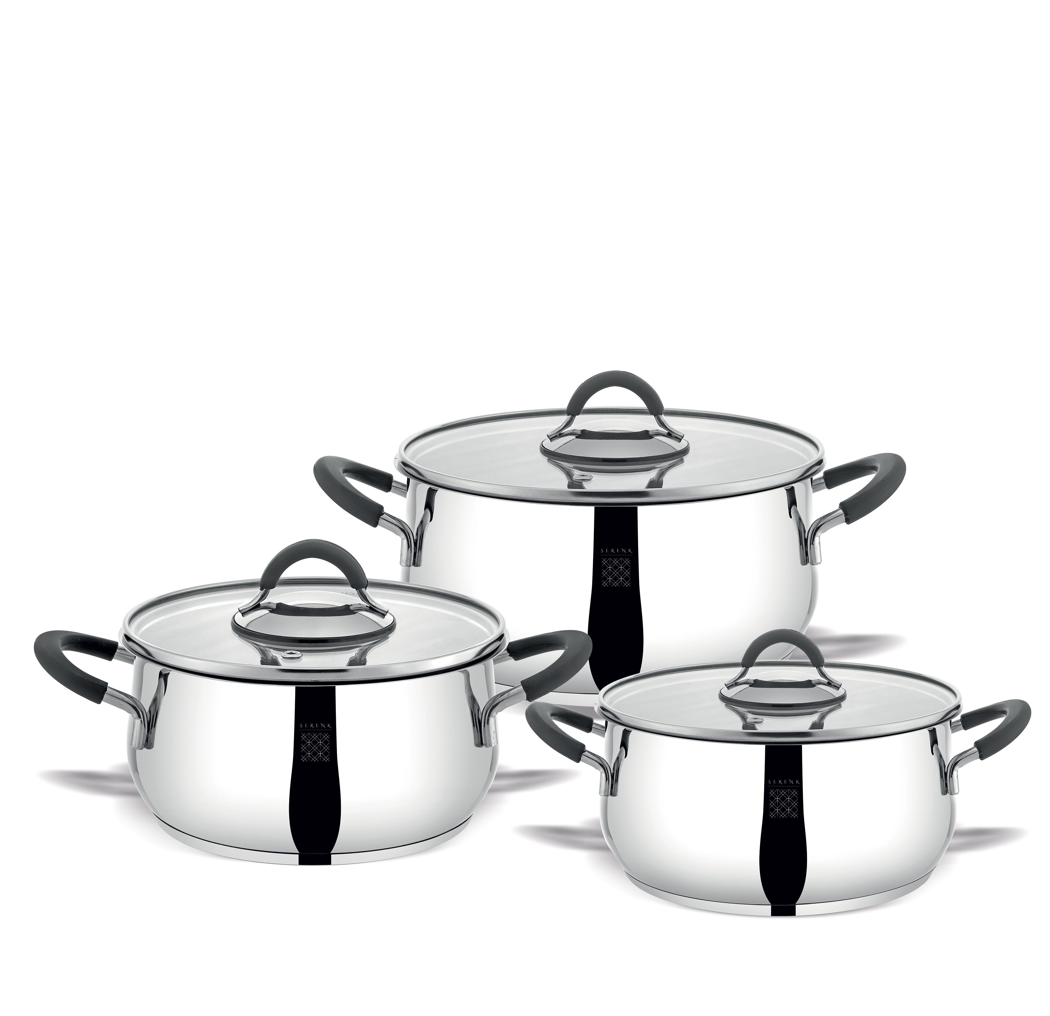 SERENK Töpfchen Serenk Modernist Edelstahl Kochgeschirr-Set 6-teilig – Stapelbar & pla