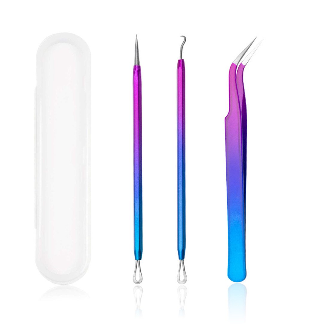 DEBAIJIA Pickelnadel 3-teiliges Akne Nadelset zum Entfernen von Mitessern und Akne