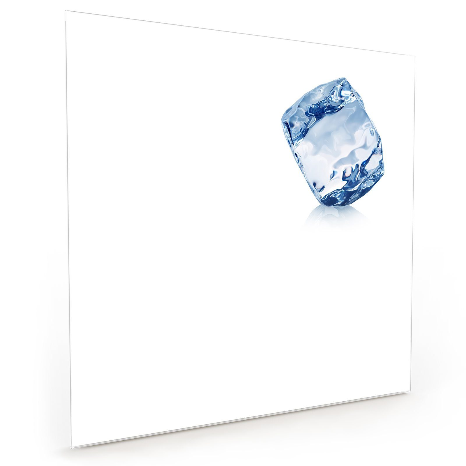 Motiv Glas Primedeco Nahem Küchenrückwand mit Spritzschutz Küchenrückwand von Eiswürfel Ein