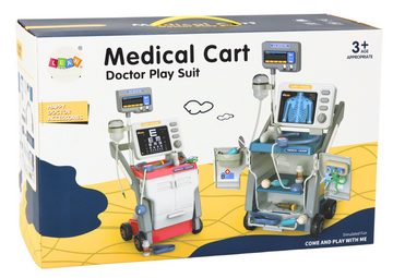 LEAN Toys Spielzeug-Arztkoffer Ärzteset Stethoskop Kunststoff Batteriebetrieben Lernspielzeug Räder