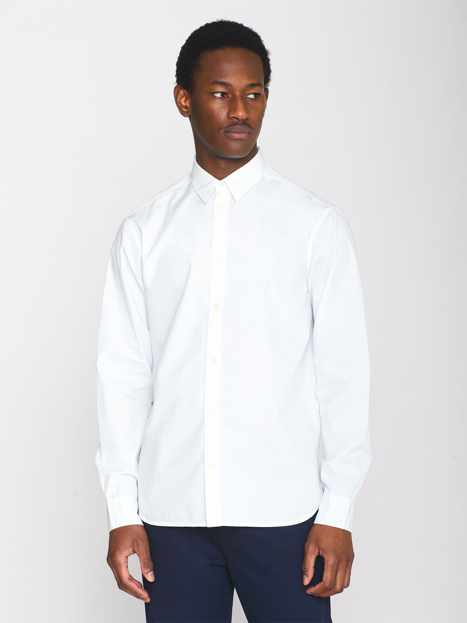 KnowledgeCotton Apparel Langarmhemd ALF Regular Crispy Cotton Shirt