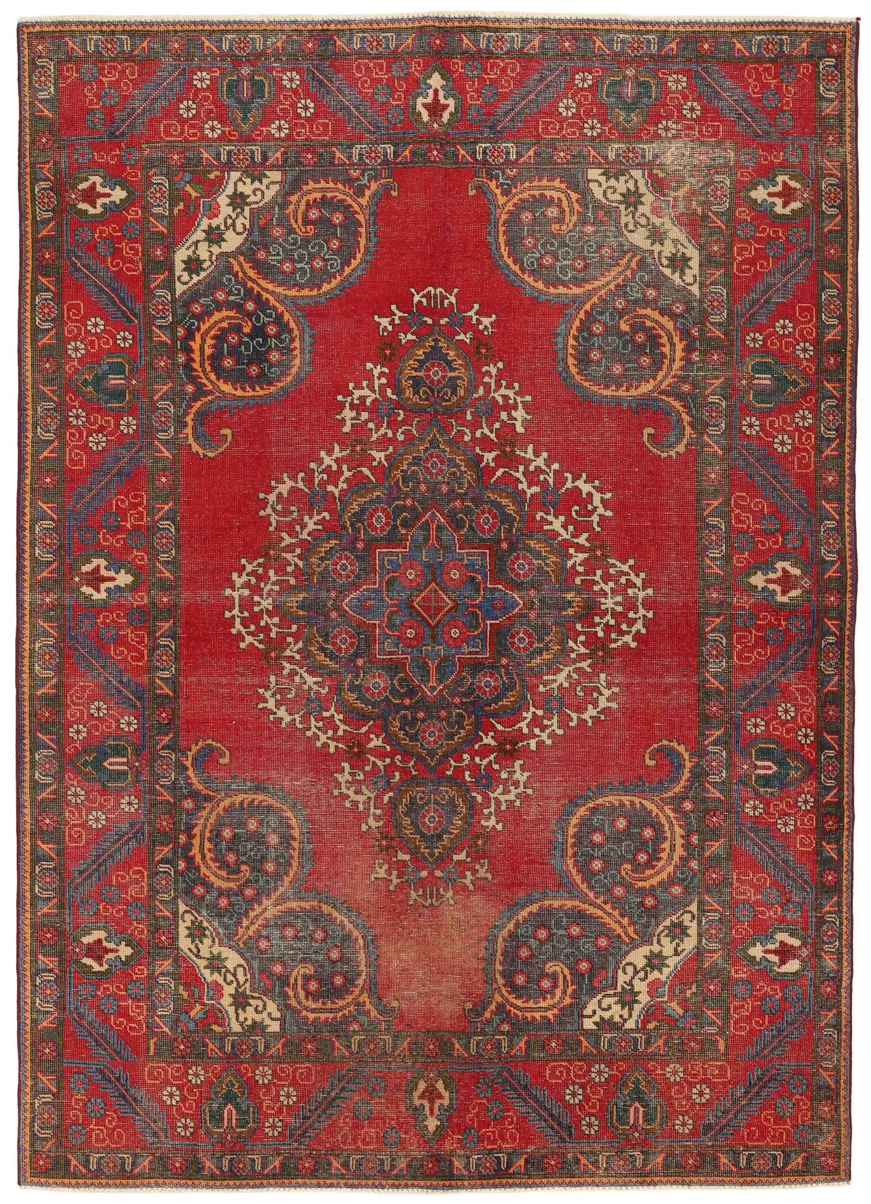 Nain Trading Orientteppich Vintage Royal 198x281 Handgeknüpfter Moderner Orientteppich, rechteckig, Höhe: 8 mm