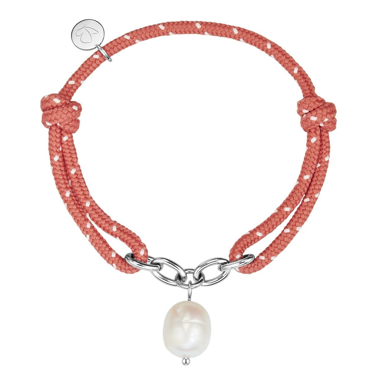 Glanzstücke München Armband silber, mit Süßwasser-Zuchtperle rot, silber