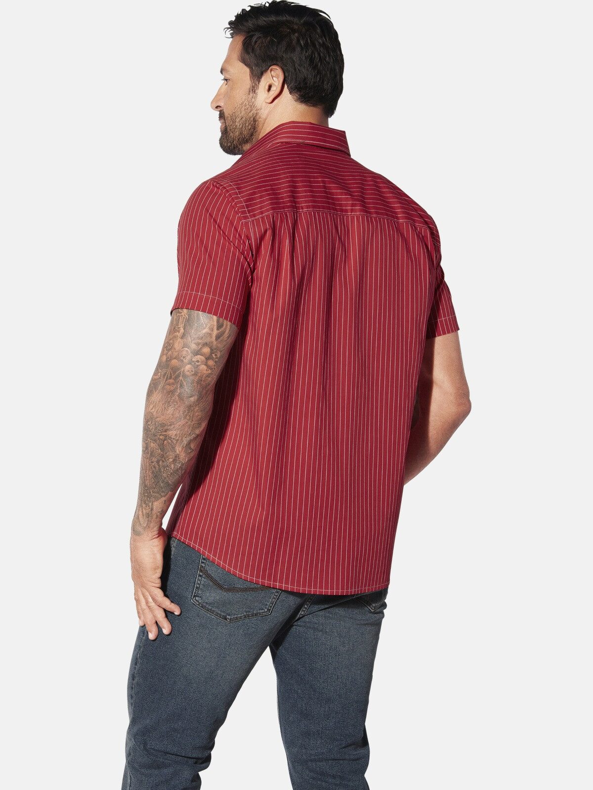 Jan Vanderstorm Kurzarmhemd PERTTU im modischen Streifendesign günstig online kaufen