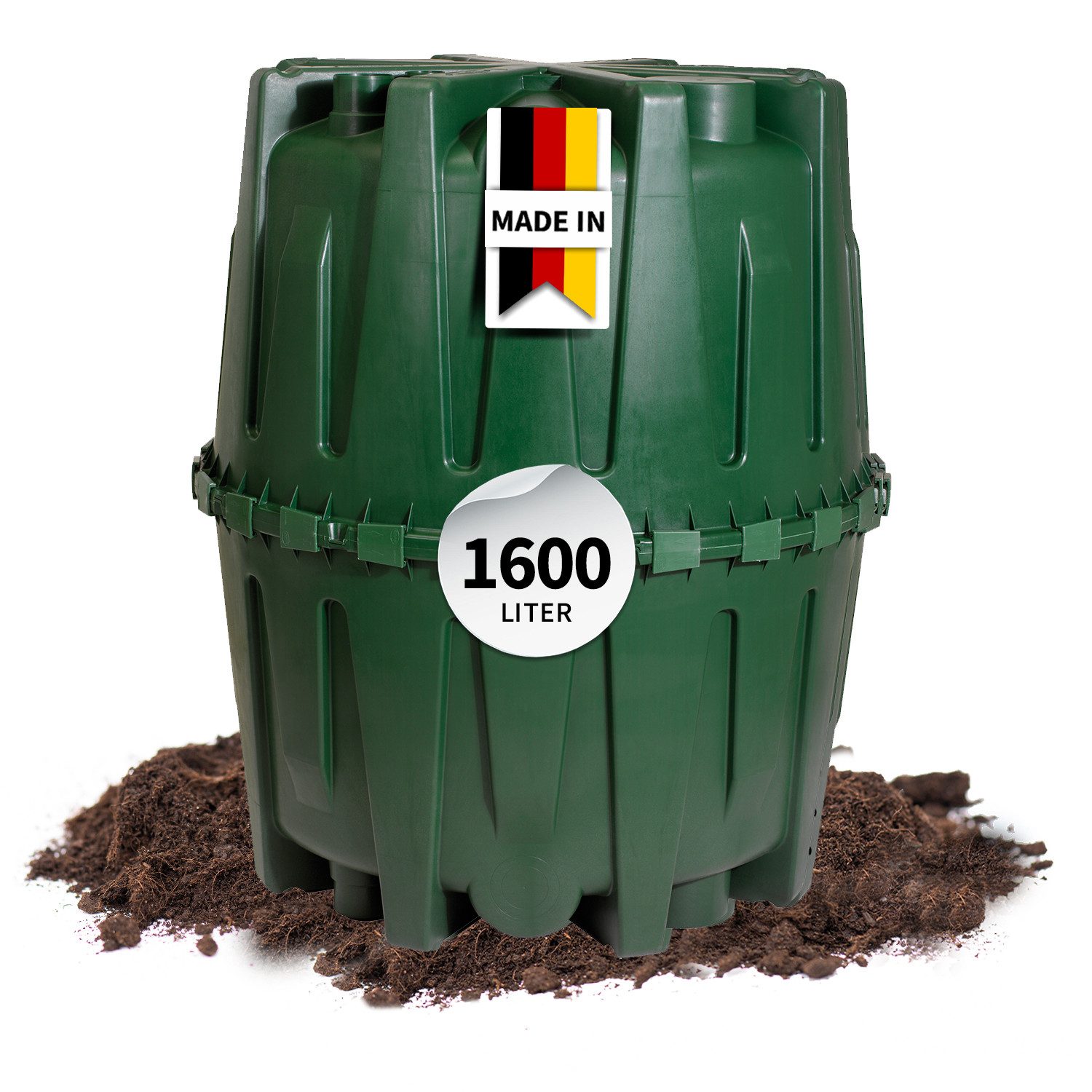 4rain Wasserreservoir HERKULES Tanksystem 1600 Liter Komplettpaket Garten, 1600 l