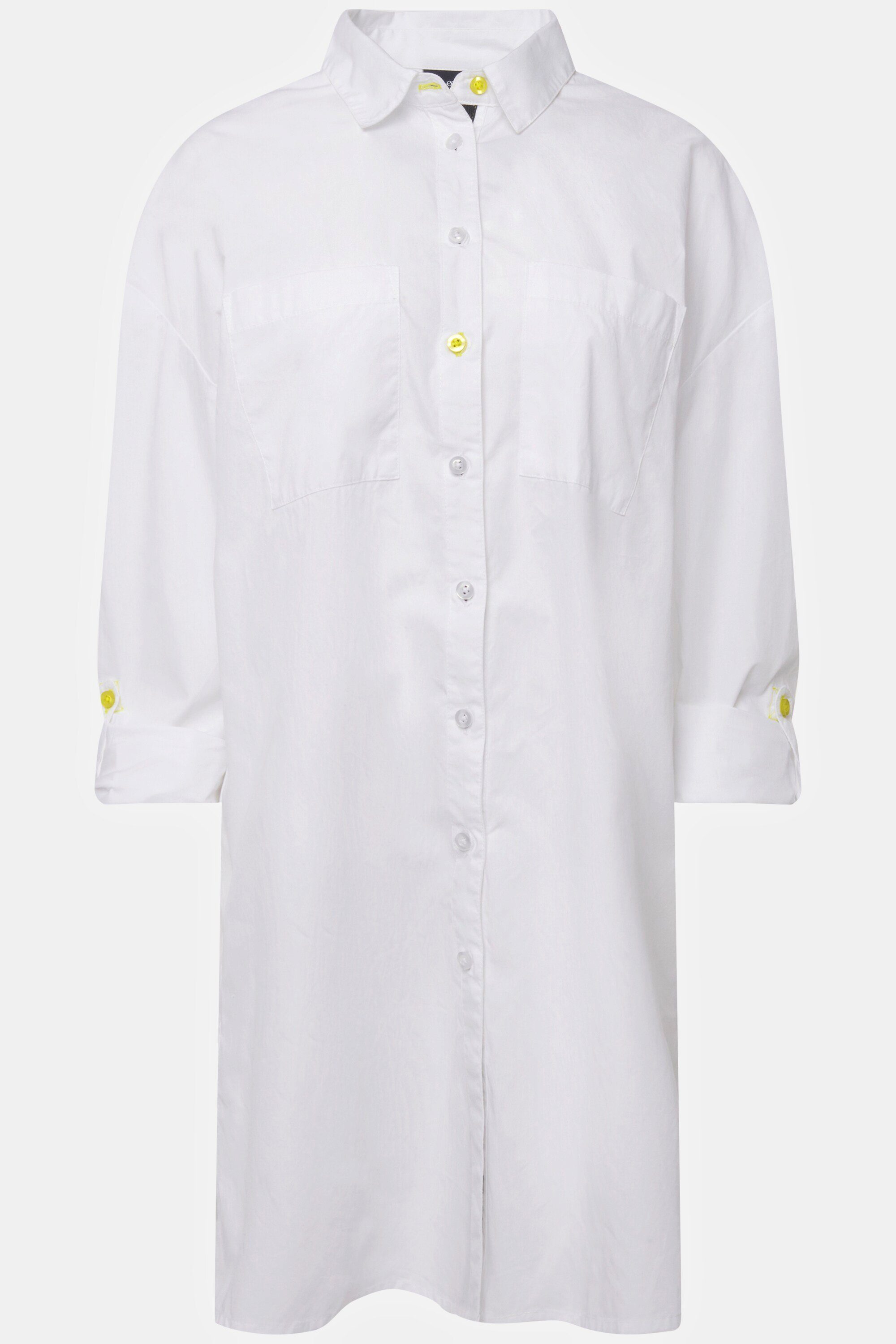 Laurasøn Longbluse Long Bluse Hemdkragen Langarm