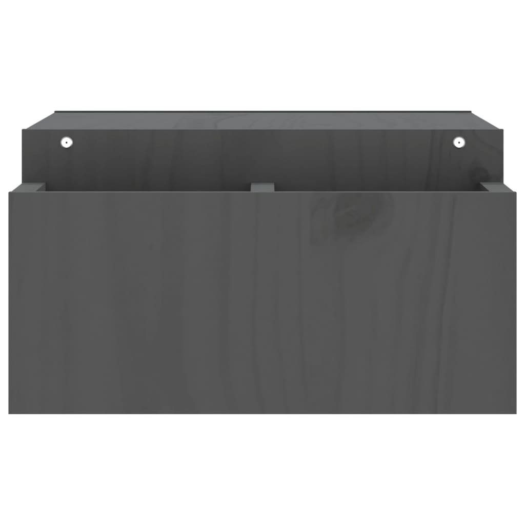 Monitorständer Kiefer Massivholz cm vidaXL Monitorständer Grau 70x27,5x15