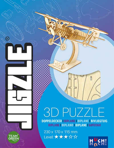 Huch! 3D-Puzzle JIGZLE - Doppeldecker, 63 Puzzleteile