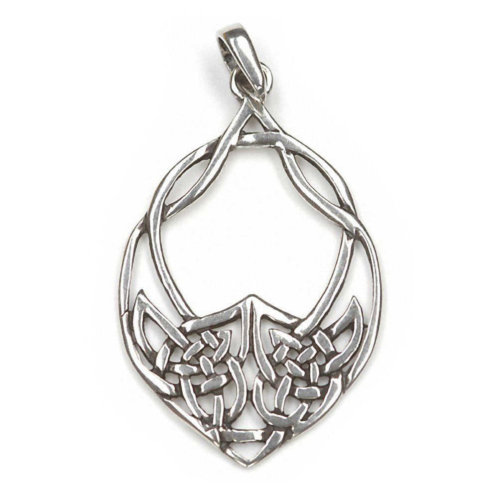 Kettenanhänger Kettenanhänger keltischer Keltenblatt 925 Silber