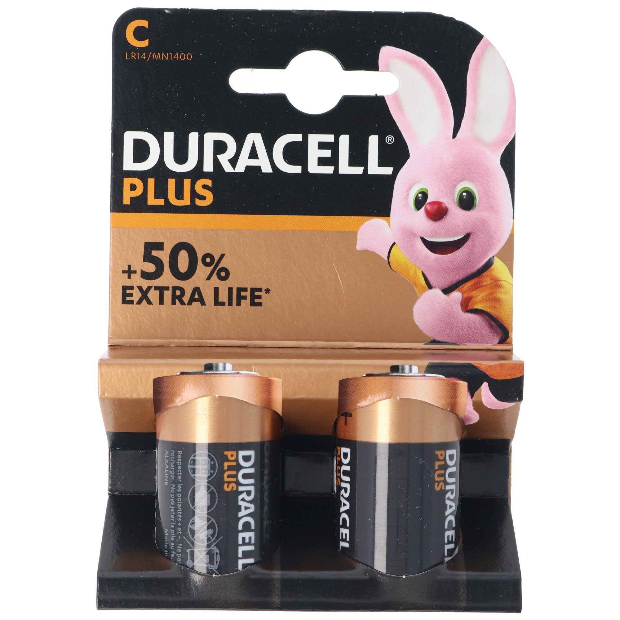 Duracell DURACELL Plus Baby/C/LR14 V) (1,5 Batterie, Pack 2er