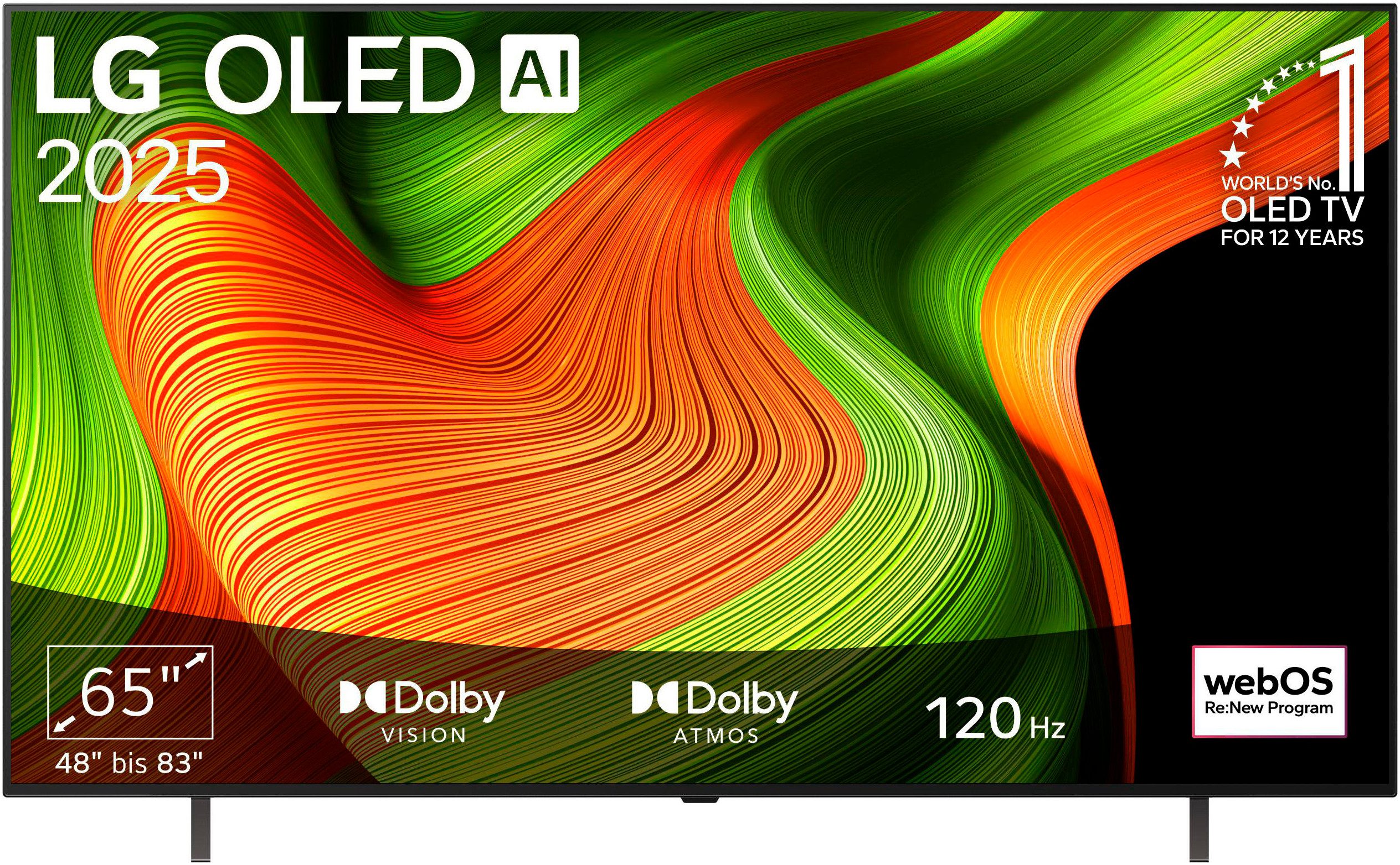 Valentinstagsgeschenk LG OLED65B59LA OLED-Fernseher (164 cm/65 Zoll, 4K Ultra HD, Smart-TV), schwarz