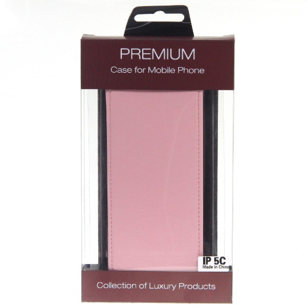 Handytasche Slim Leder Flip Handyhülle für iPhone 5c Rosa Schutz 4250710542383 (Flip Cover)