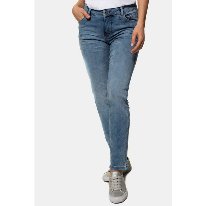 Gina Laura Ankle-Jeans Jeans Julia Saumschrift schmale 5-Pocket-Form