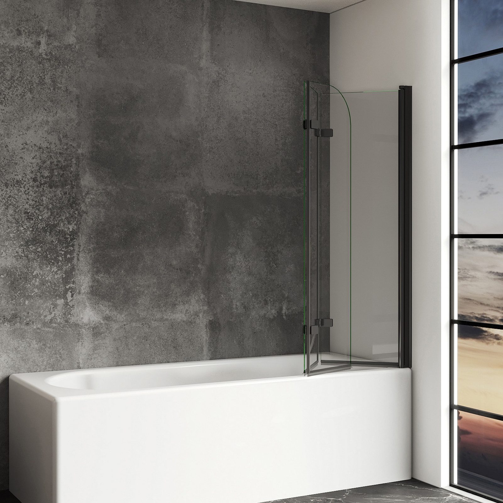 IMPTS Badewannenaufsatz Duschwand für Badewanne Badewannenfaltwand günstig online kaufen