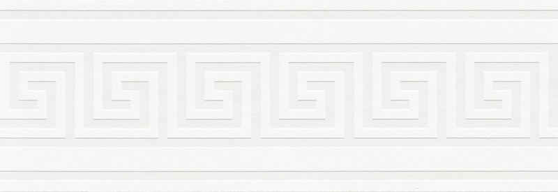 A.S. Création Bordüre »Only Borders«, aufgeschäumt, geometrisch, Grafik Tapete Bordüre Bordüre Geometrisch Weiß Weiß Silber PVC- und glasfaserfrei