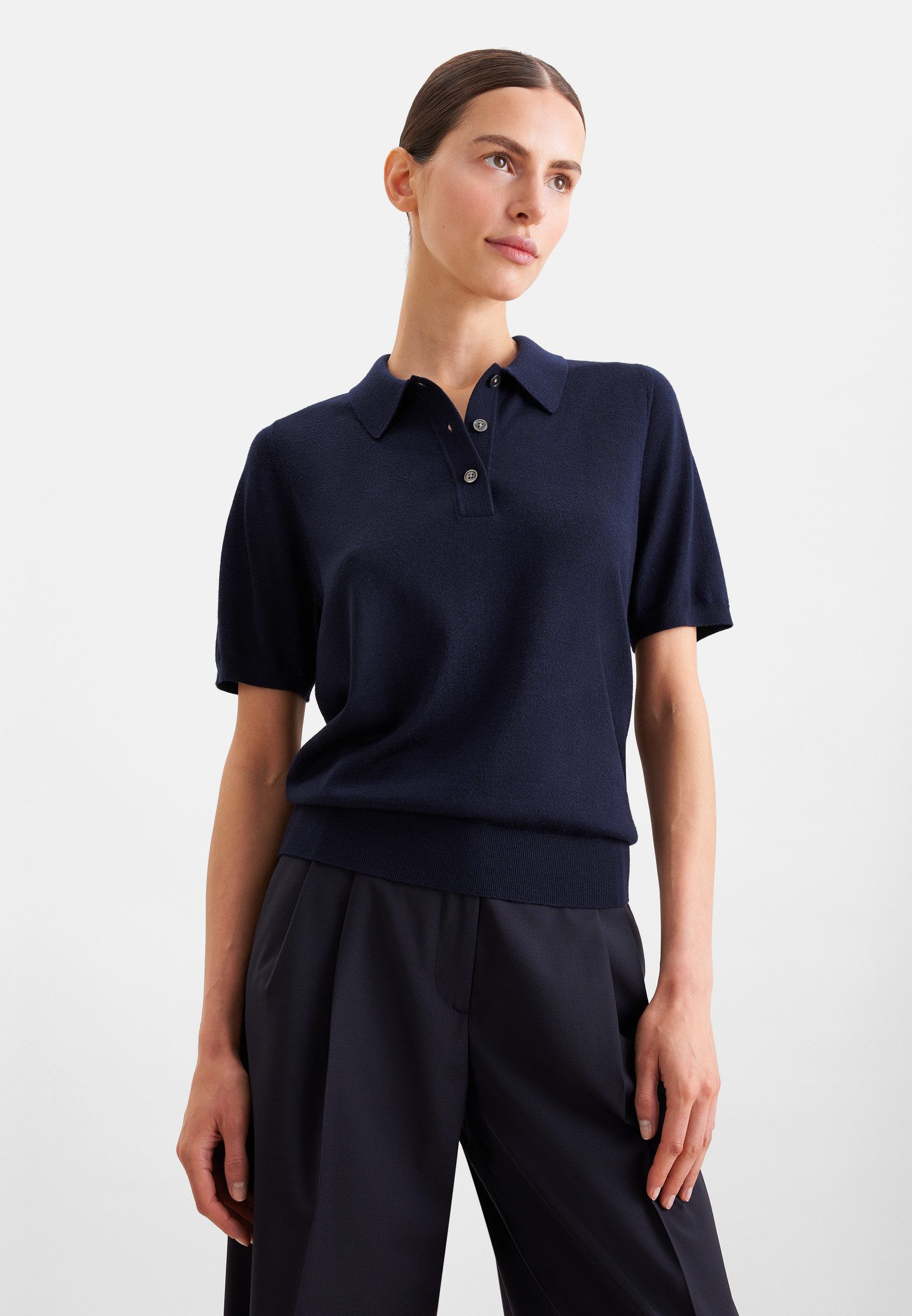 seidensticker Strickpullover Polo Uni