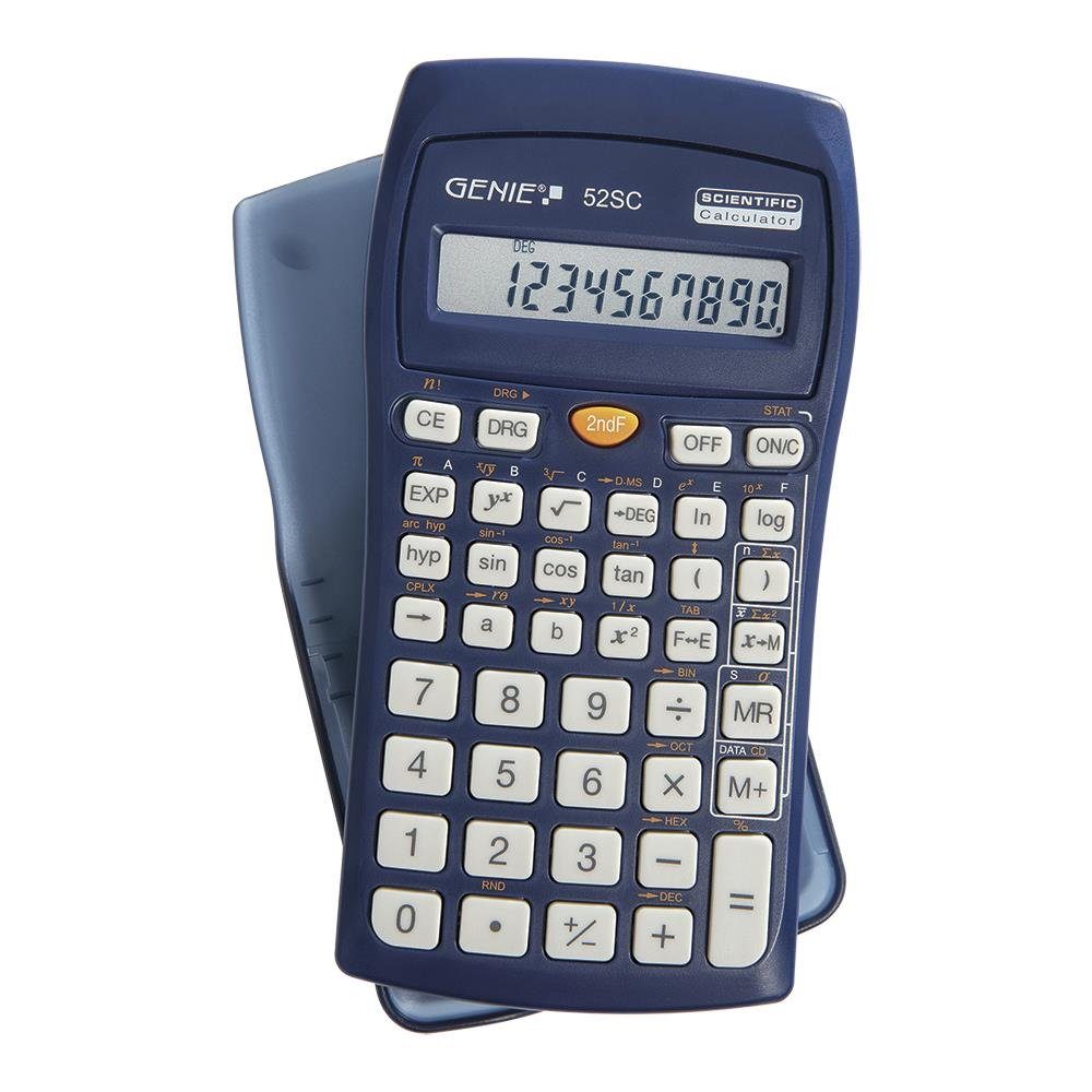 GENIE Taschenrechner Taschenrechner 52 SC, 136 Funktionen, 10 stelliges  Display, nicht programmierbar, blau