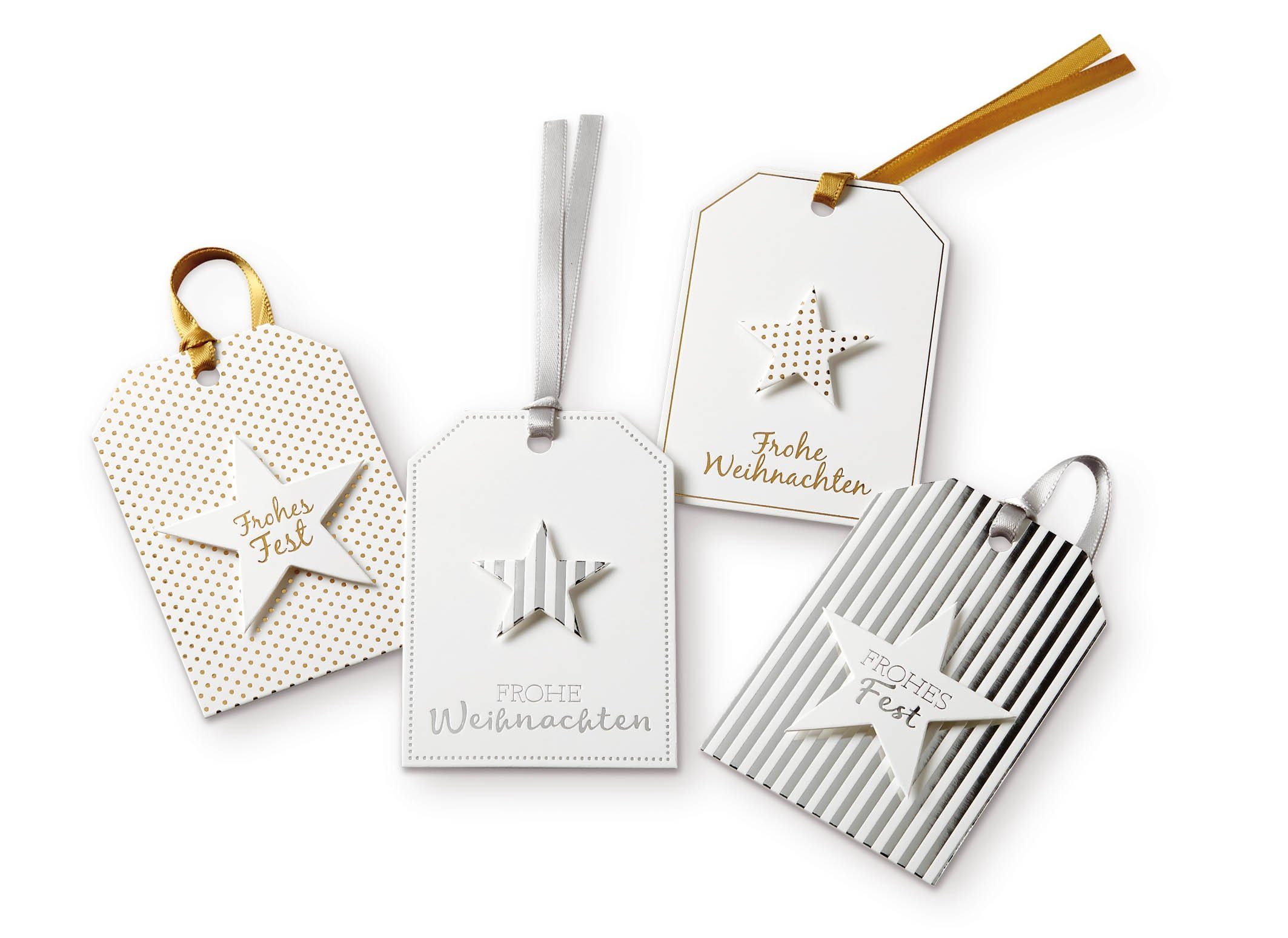 BSB Grußkarten Geschenkanhänger Weihnachten - 4 Anhänger im Beutel