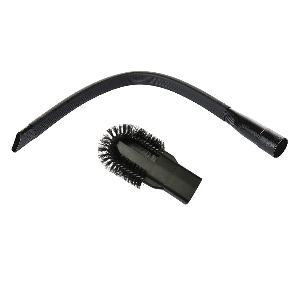 Trade-Shop lange Fugendüse mit Heizkörperaufsatz, flexible Saugdüse für Staubsauger 30/32/35/37mm, Zubehör für Nilfisk, Numatic, Kärcher, Einhell, Grundig, Hoover und viele mehr, extra lang 62cm, schmal, 32mm - 37mm, mit abnehmbarem Bürstenaufsatz