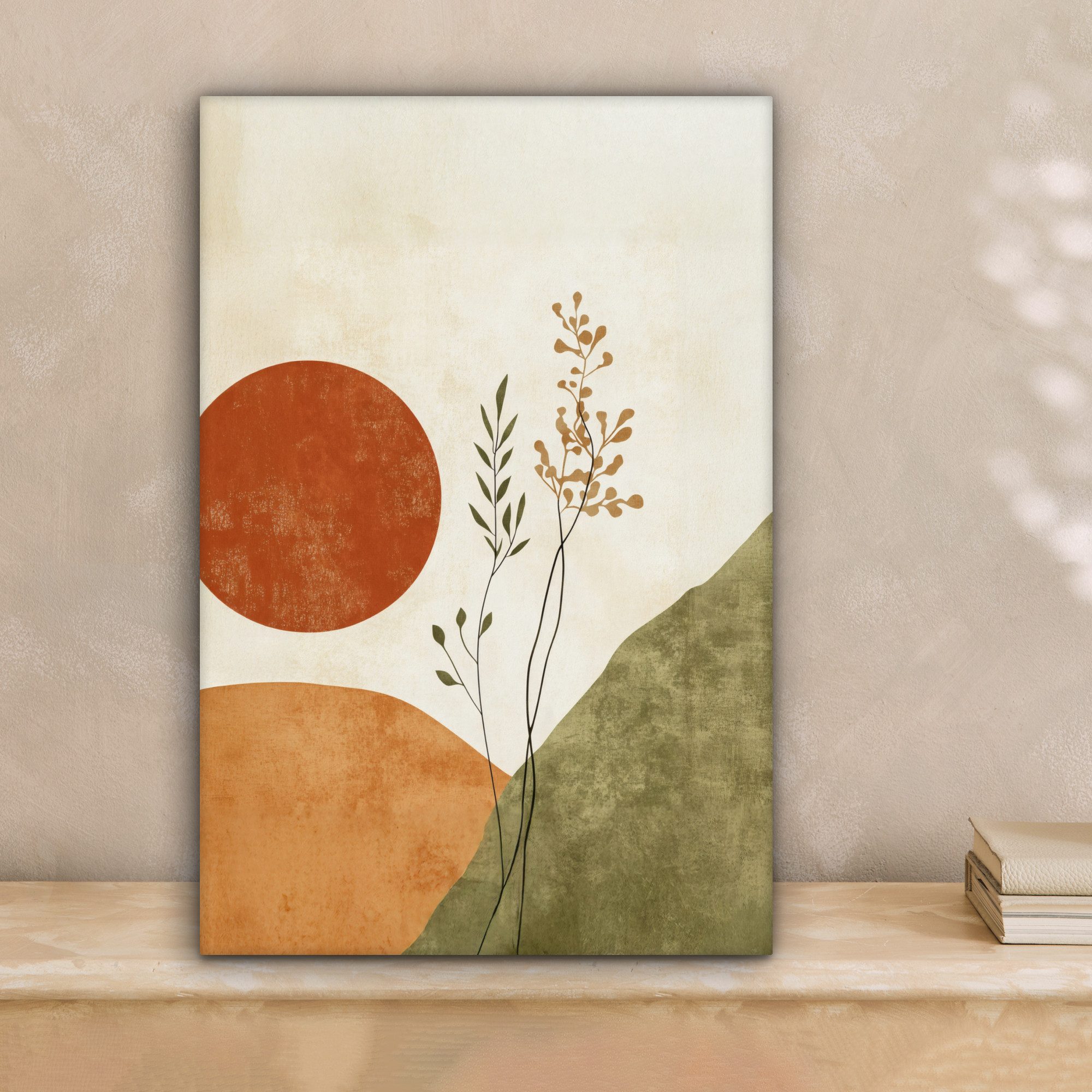 OneMillionCanvasses® Leinwandbild Sonne - Abstrakt - Äste - Orange, Fotodru günstig online kaufen
