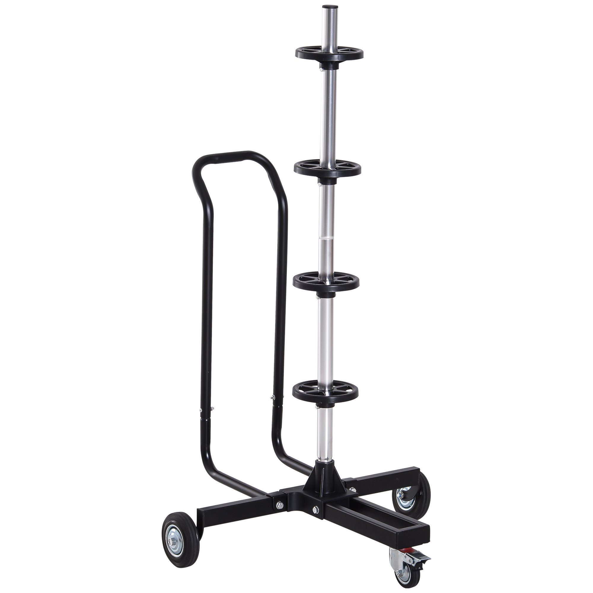 HOMCOM Reifenwagen Felgenbaumwagen, (Set, 1-St., 1 x Felgenbaumwagen ...