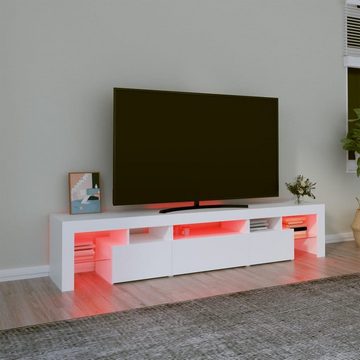 vidaXL TV-Schrank TV-Schrank mit LED-Leuchten Weiß 200x36,5x40 cm (1-St)
