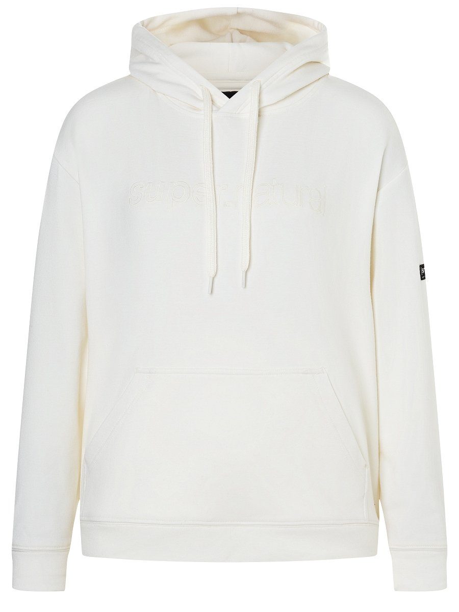 HOODIE SUPER.NATURAL Fresh Merino bequemer FAVOURITE Hoodie White W Merino-Materialmix Hoodie