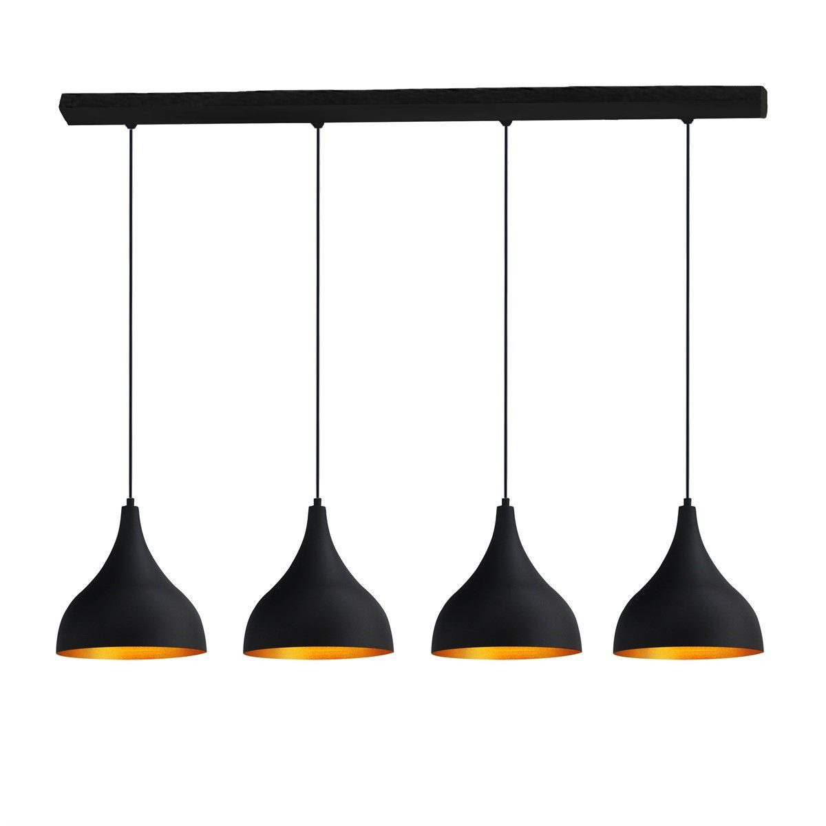 Bamyum Pendelleuchte Bamyum Pendelleuchte I Adash I Schwarz 4 Flammig Metal günstig online kaufen