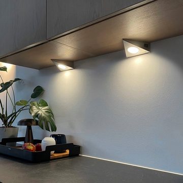 Loevschall LED Unterbauleuchte Emerald 3-kit, LED wechselbar, Tageslichtweiß