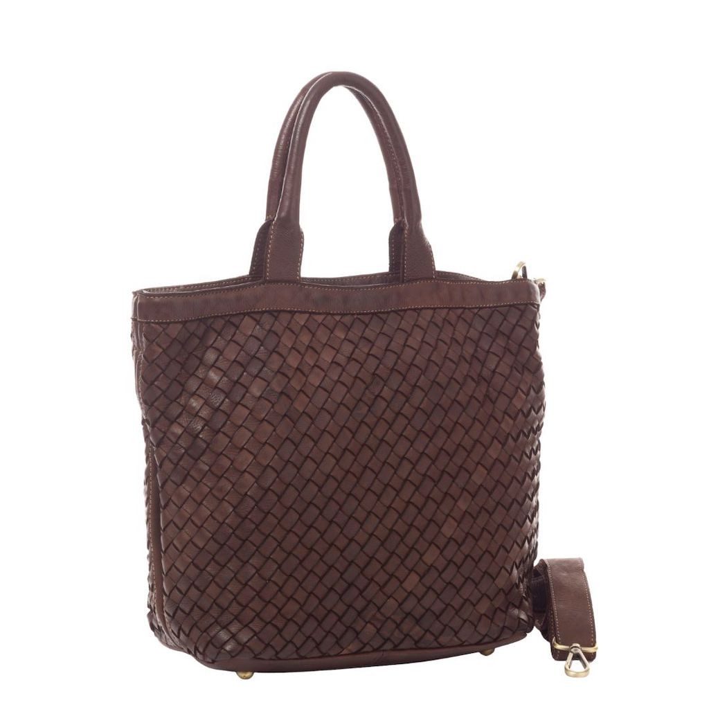 BZNA Handtasche Shopper Norma Designer Schultertasche Tasche, Geflochtenes Leder, geflochtenes Leder