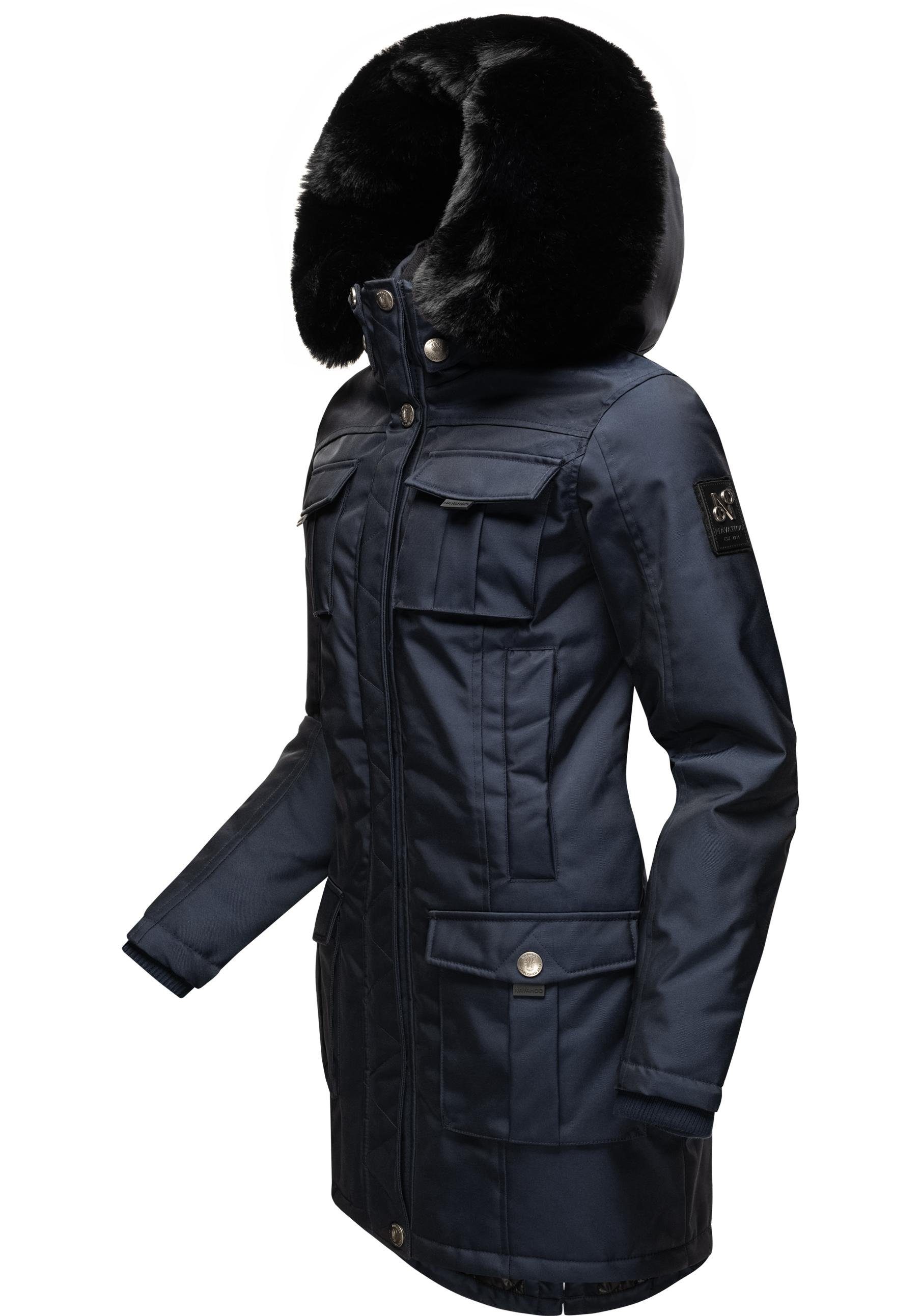 Navahoo Wintermantel Tiniis Parka mit abnehmbarer Kapuze und extra Einkaufstasche