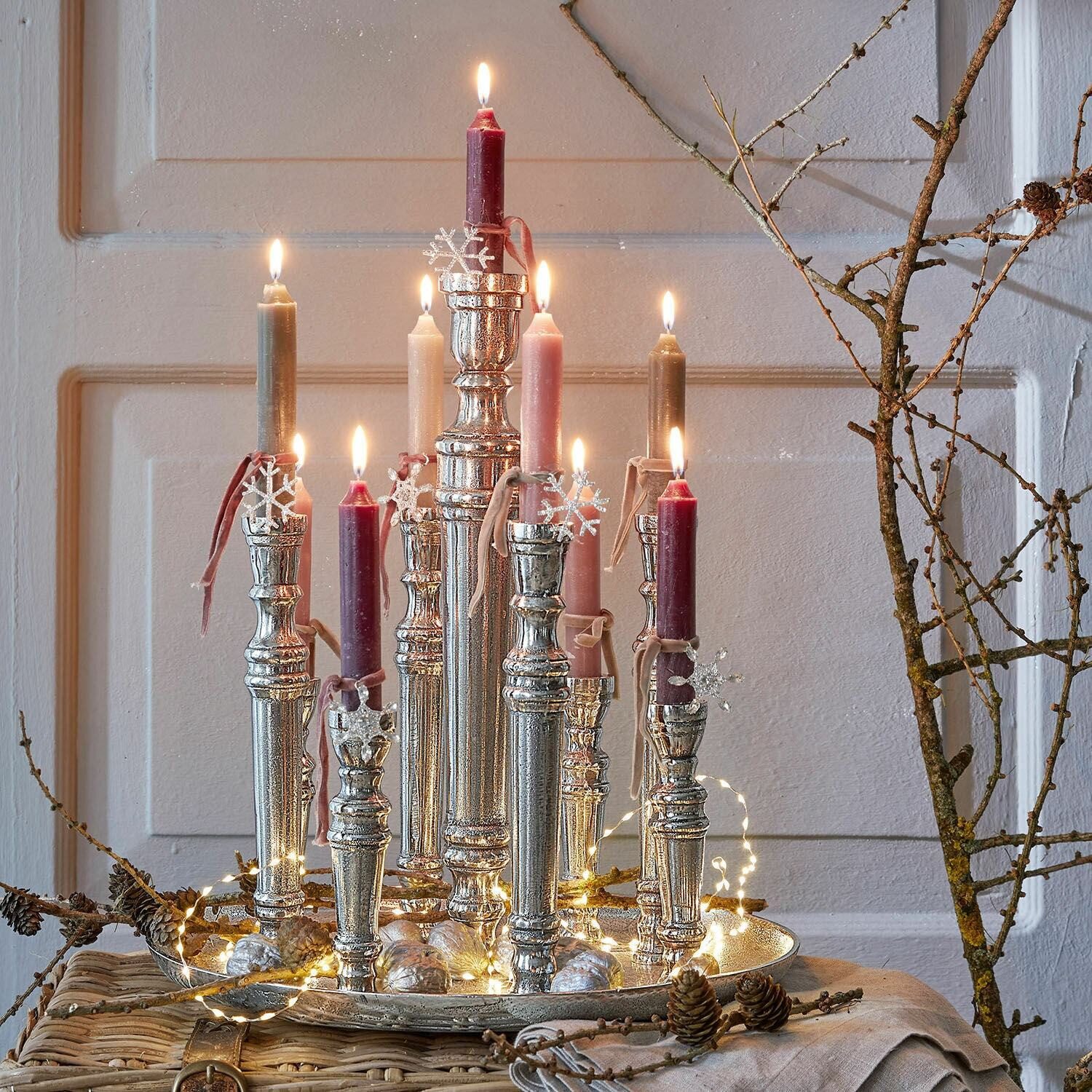 Mirabeau Stumpenkerze Kerze 12er Set Bauceau günstig online kaufen