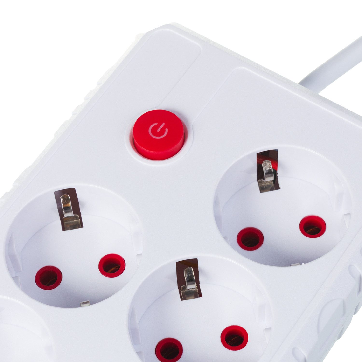Maclean 4 Steckdosen 2500W 3xUSB Mehrfachsteckdose 4-fach (Kabellänge 1.5 m), 110-240V AC 50/60Hz, 2.1A