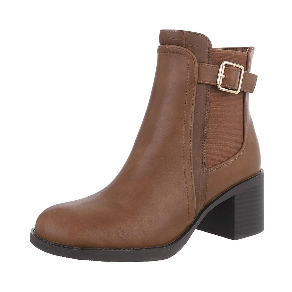 Ital-Design Damen Chelsea Elegant Chelseaboots (87118293) Blockabsatz Chels günstig online kaufen