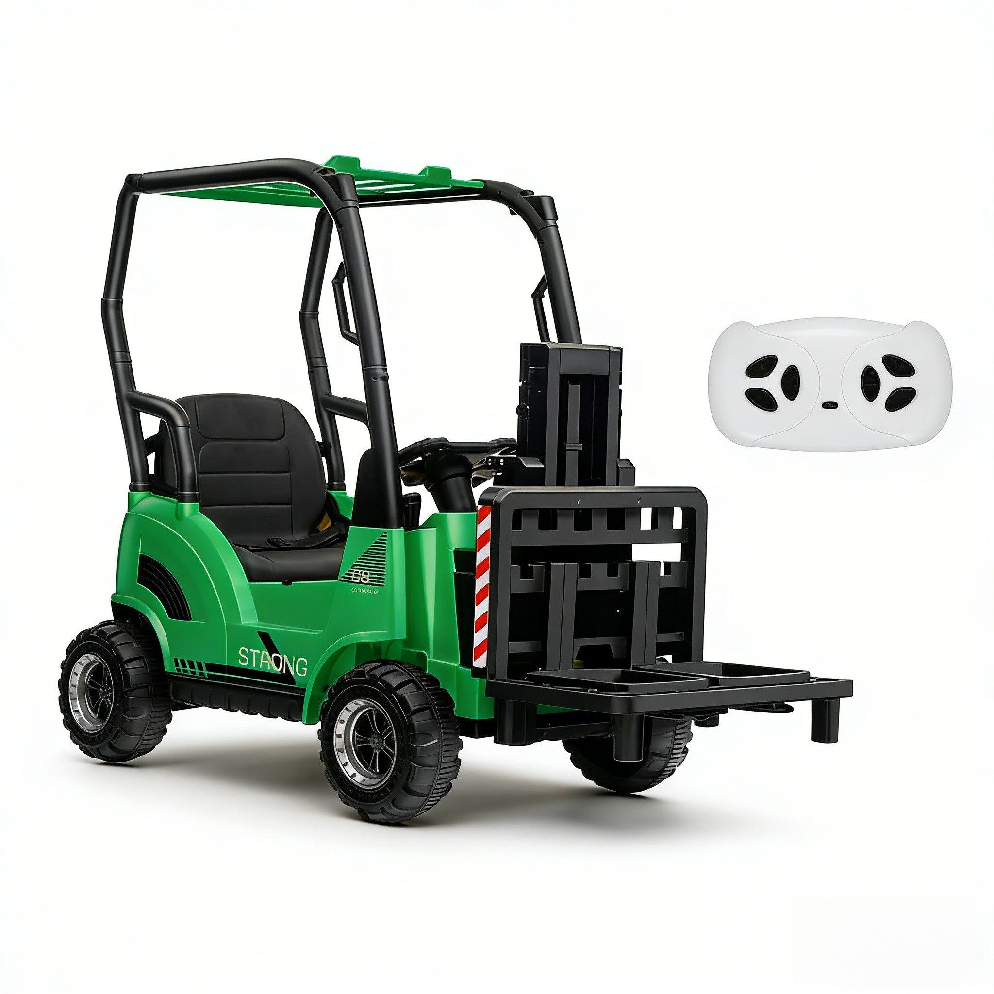 GarveeMore Elektro-Kinderauto 12V Elektro Gabelstapler Mit Hebefunktion, 116,8 x 54,9 x 97,8cm