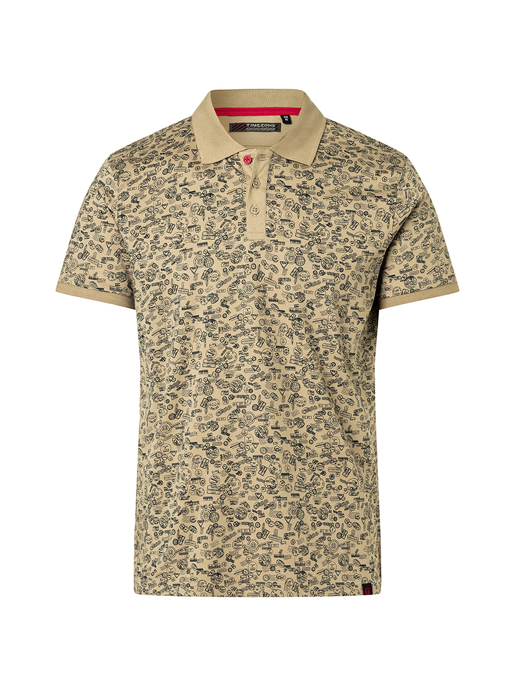 TIMEZONE Poloshirt Alloverprint Design mit klassischer Knopfleiste und Komfort (1-tlg) Printed Poloshirt
