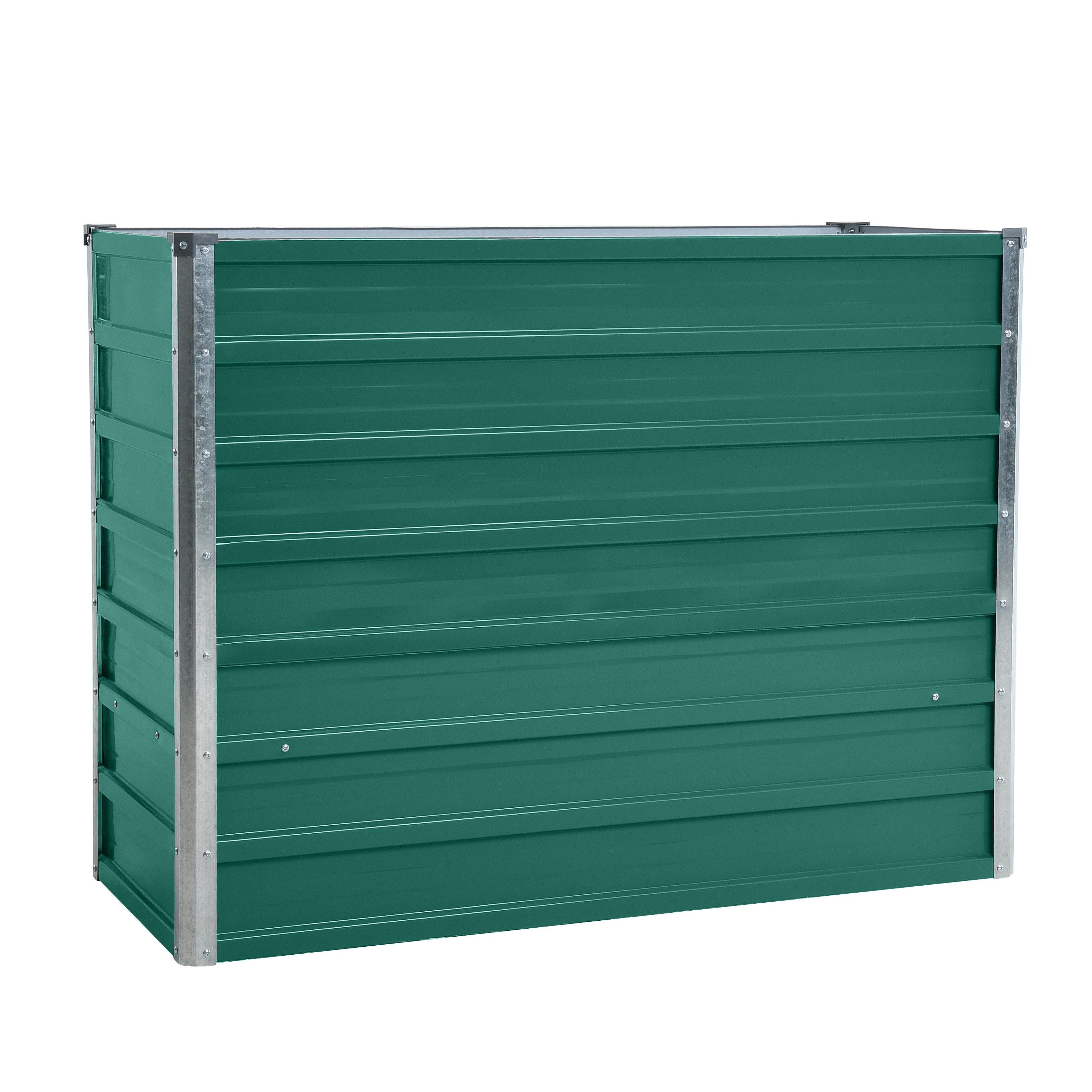 ESTEXO Hochbeet Metall Blumenbeet 100x40x77 cm Grün Pflanzbeet Gemüsebeet Pflanzkast