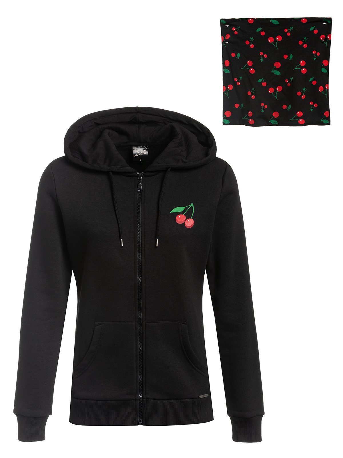 Pussy Deluxe Kapuzensweatjacke Stay Safe Cherry Mask