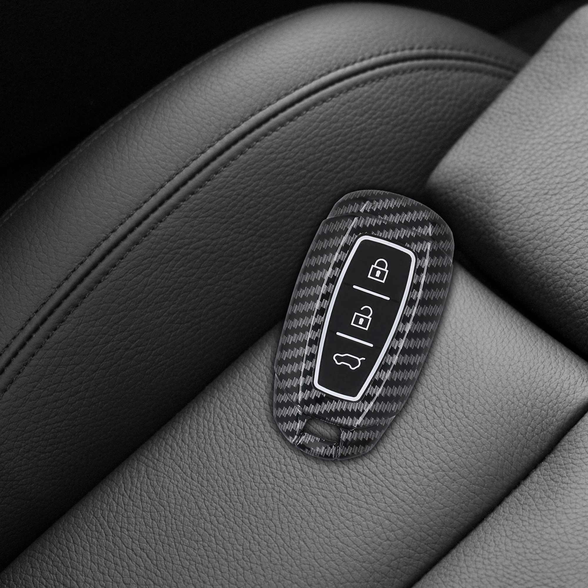 kwmobile Etui, Autoschlüssel Hülle für Opel Chevrolet - Silikon Schutzhülle  Schlüsselhülle Cover für Opel Chevrolet 2-Tasten Klapp Autoschlüssel Carbon  Design