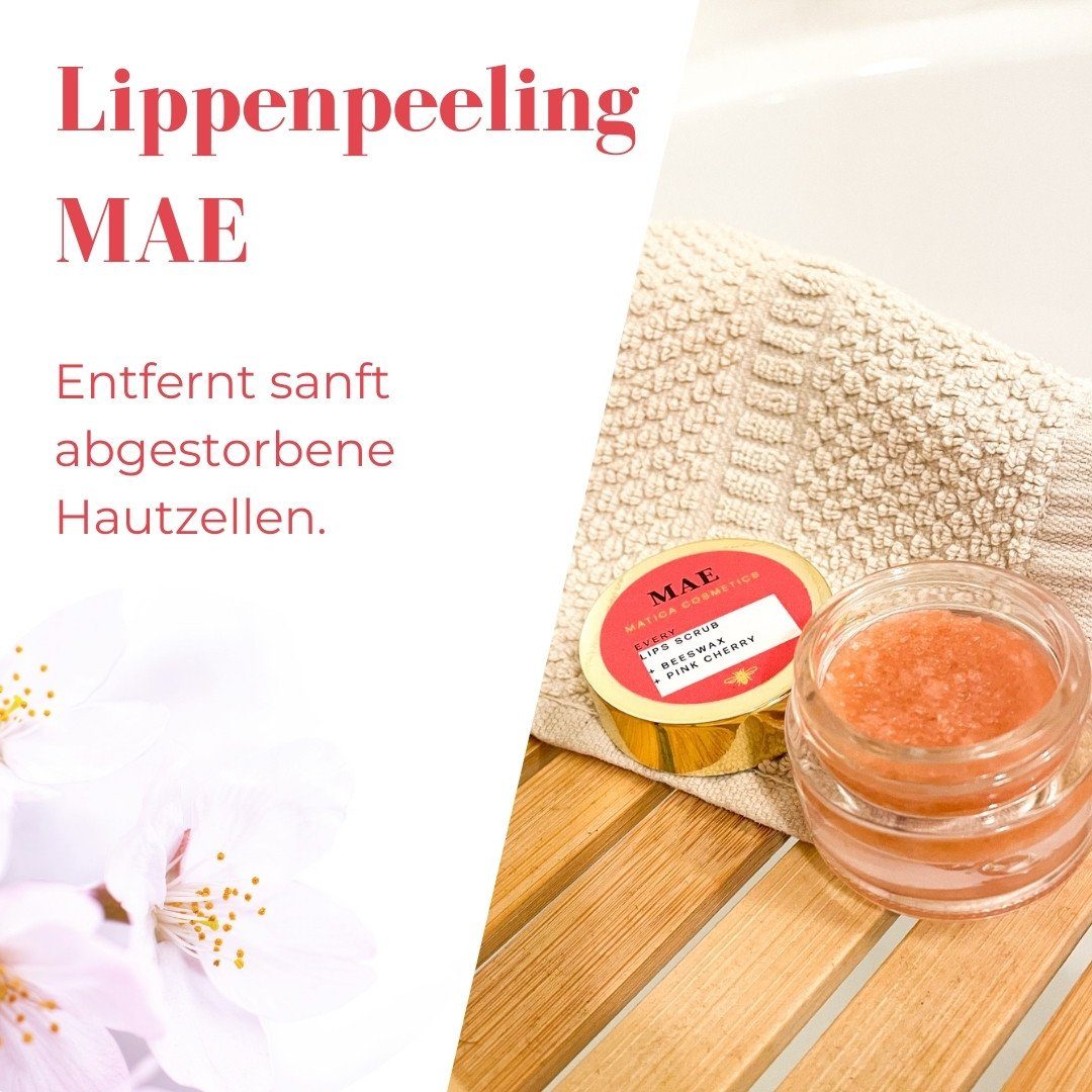 Damen Gesichtspflege Matica Cosmetics Lippenpeeling MAE – Pink Cherry