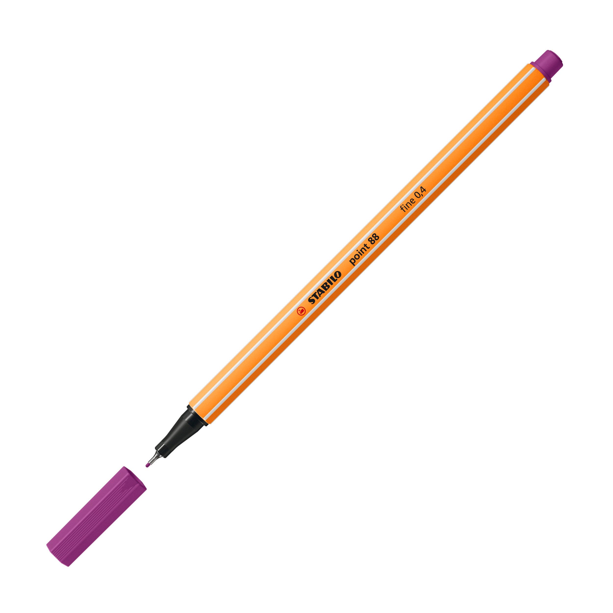STABILO Fineliner STABILO point 88 Fineliner - 0,4 mm - 10er Set