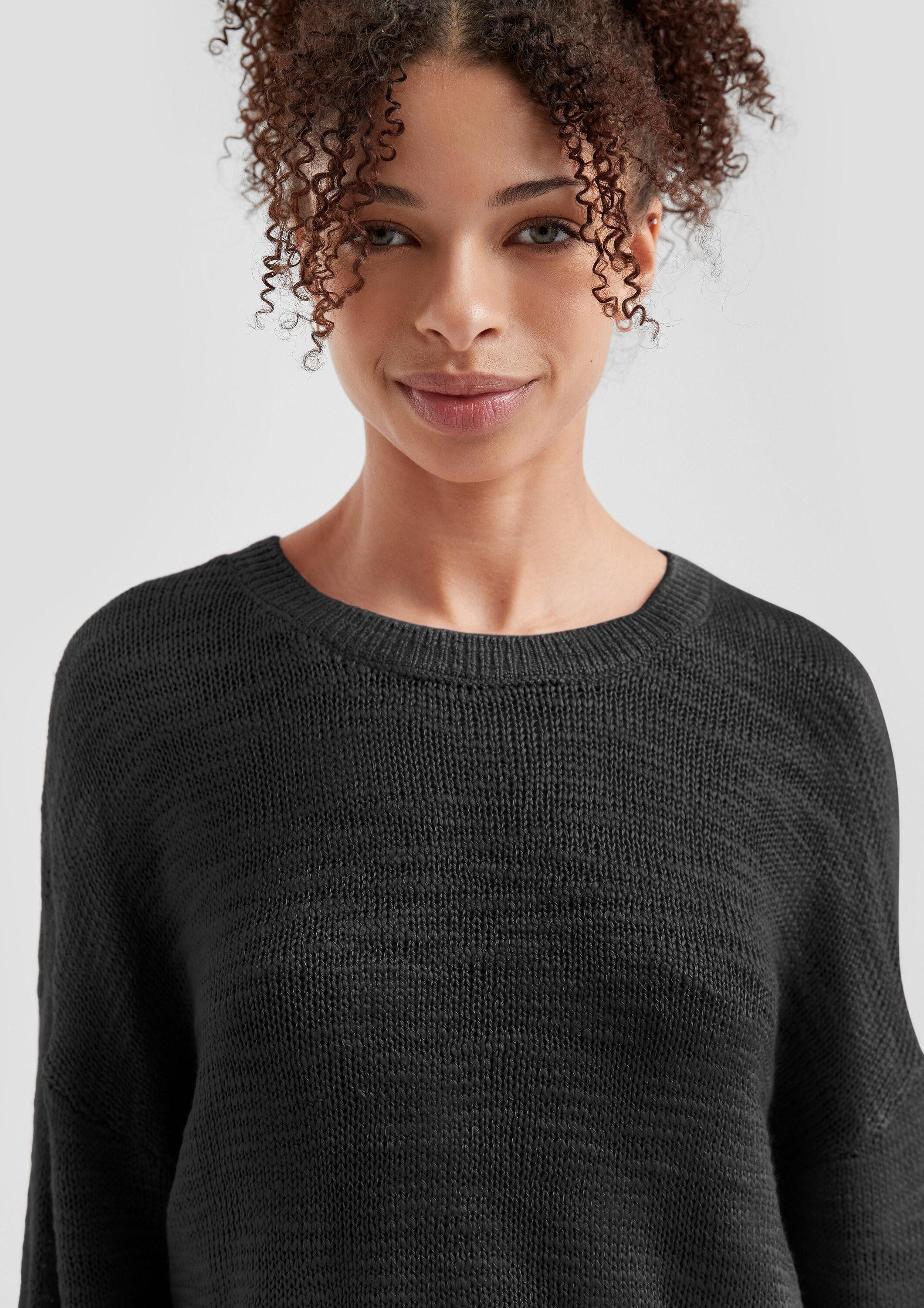 QS Longpullover Strickpullover Strickpullover mit Strukturmuster