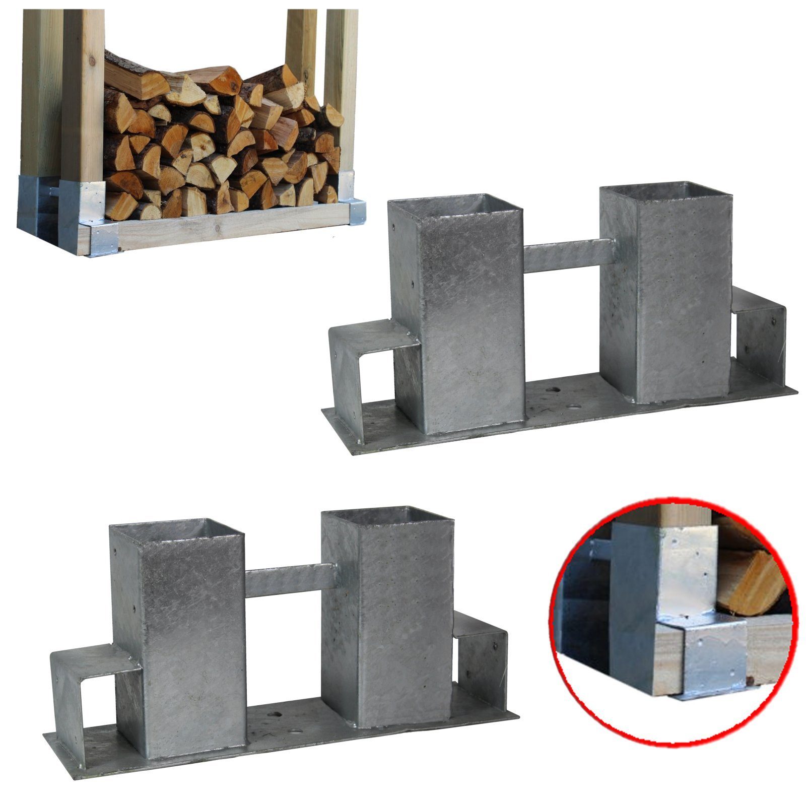 TRUTZHOLM Kaminholzregal Holzstapelhilfe Stapelhilfe Holzstapelhalter Brenn günstig online kaufen