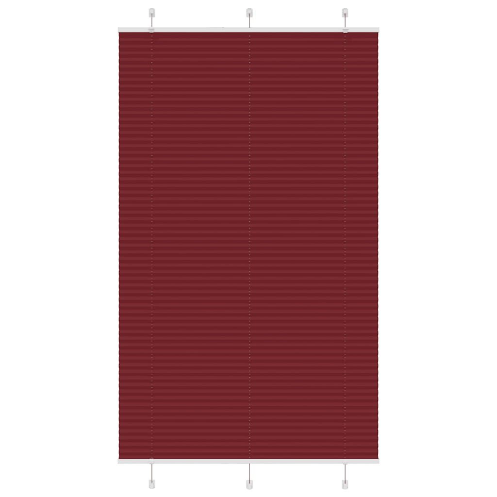 vidaXL Jalousie 115 x 200 cm Plissee Bordeauxrot 115x200 cm Stoffbreite 114,4 cm Polye
