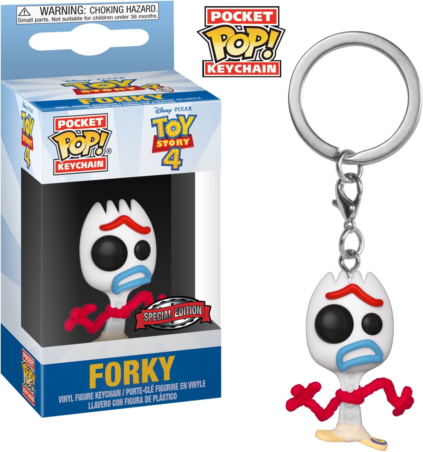 Funko Schlüsselanhänger Disney Pixar Toy Story 4 - Forky SP Pocket Pop!