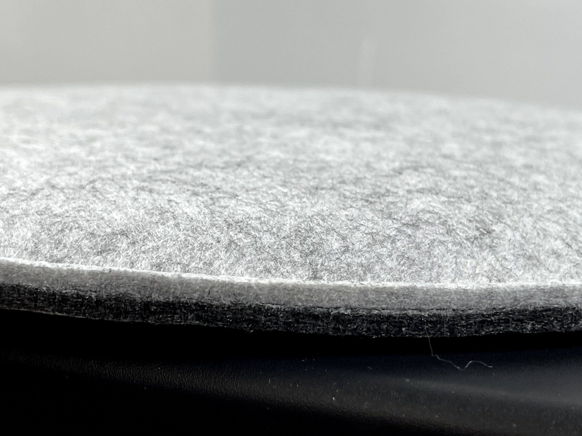 Sitzkissen Filz Auflage 35,5 x 39cm grau/dunkelgrau gefüttert