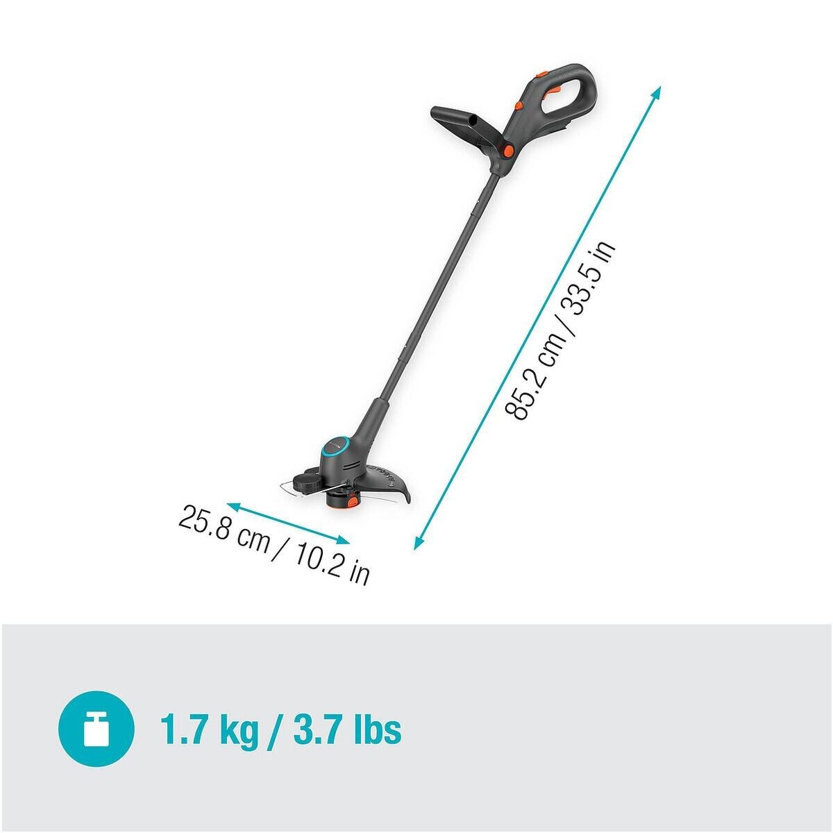 GARDENA Akku-Rasentrimmer EasyTrim 25/18V Solo, Schnittbreite 25 cm, (ohne Akku / Ladegerät)