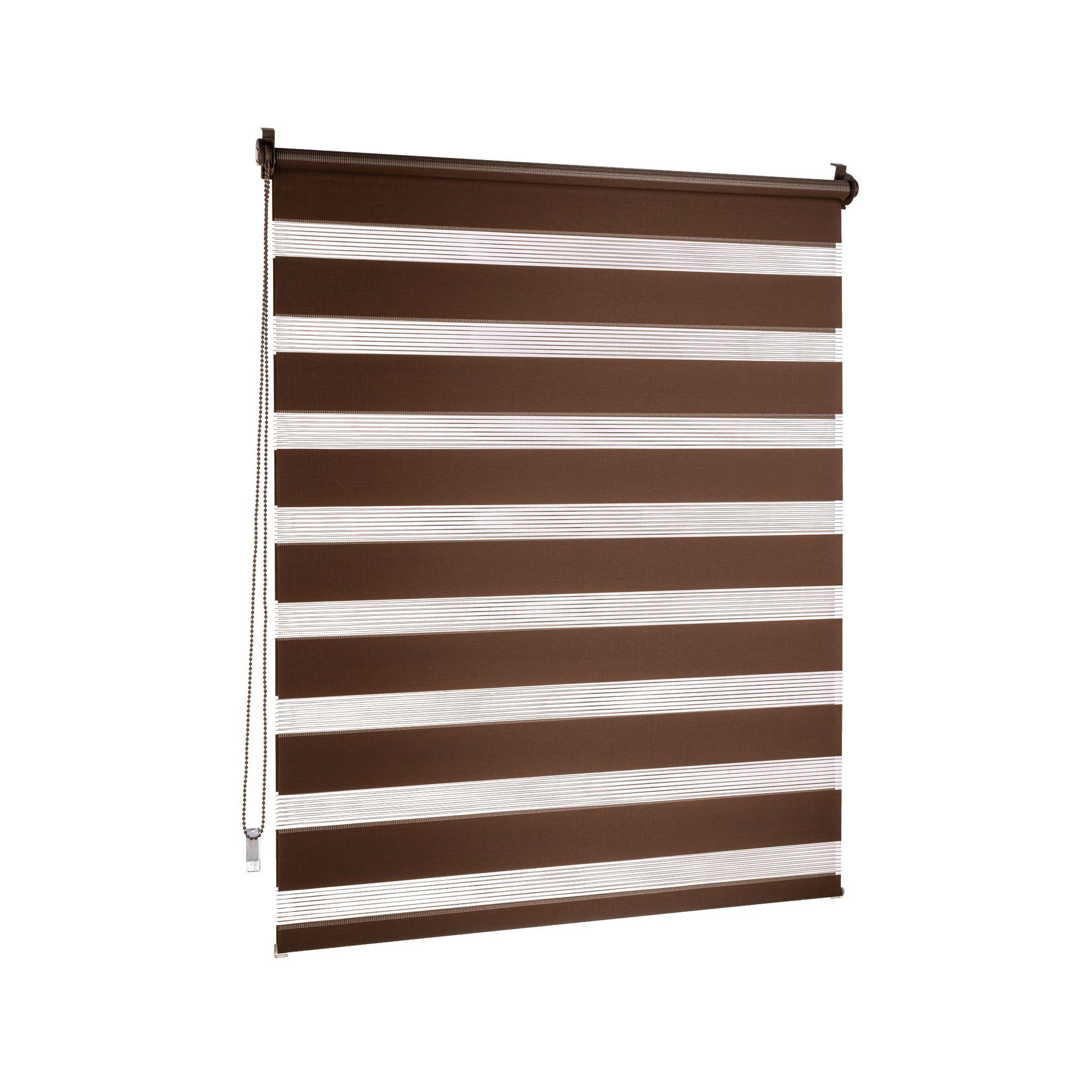 Doppelrollo Klemmfix Doppelrollo / Duo Rollo, 50 x 150 cm, dunkelbraun, Victoria M., blickdicht, ohne Bohren, freihängend, Klemmfix – Bild 2 von 5