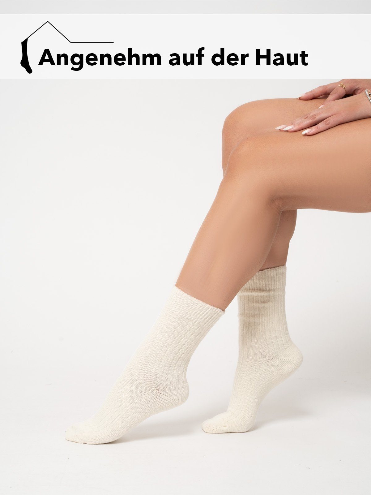 HomeOfSocks Socken Dünne Bunte Druckarm Bunt Wollanteil Hochwertige mit Dünn Wollsocken Wollsocken Hellbraun 72% Uni