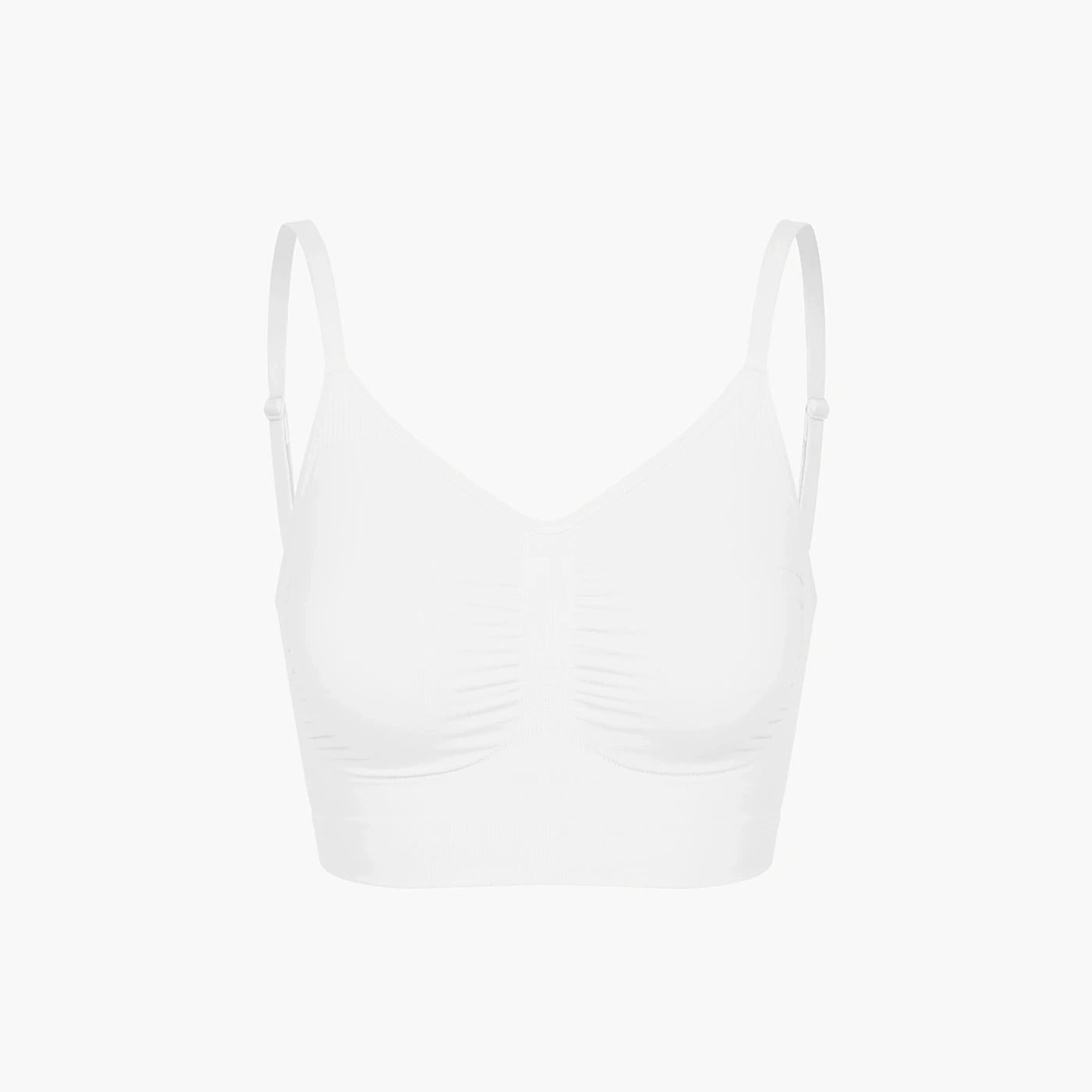 Bügelloser BH Comfort Bralette-Weiß-2XL